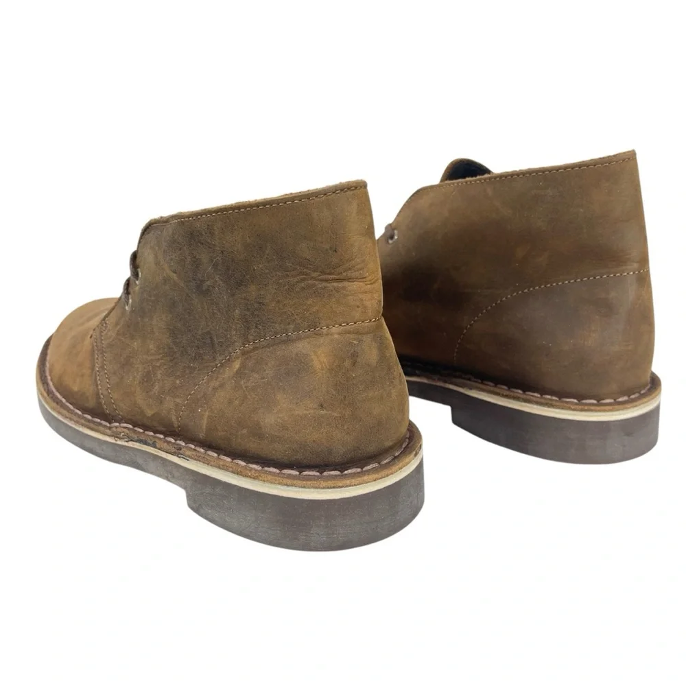 Clarks Men’s 7M Desert‎ Boots Brown Leather Chukka Classic Crepe Sole 26082286